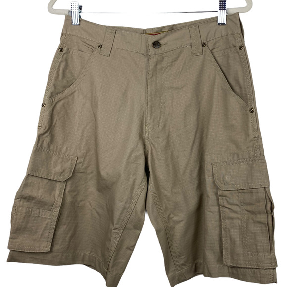 BERNE Cargo Shorts 30 Waist Cotton Tan EUC Ripstop Khaki - Picture 1 of 7